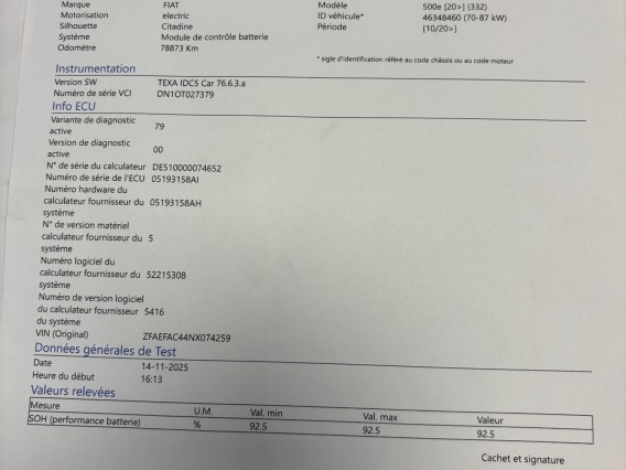 Aperçu de la photo 2 du véhicule FIAT 500e BERLINE MY22 SERIE 1 STEP 1